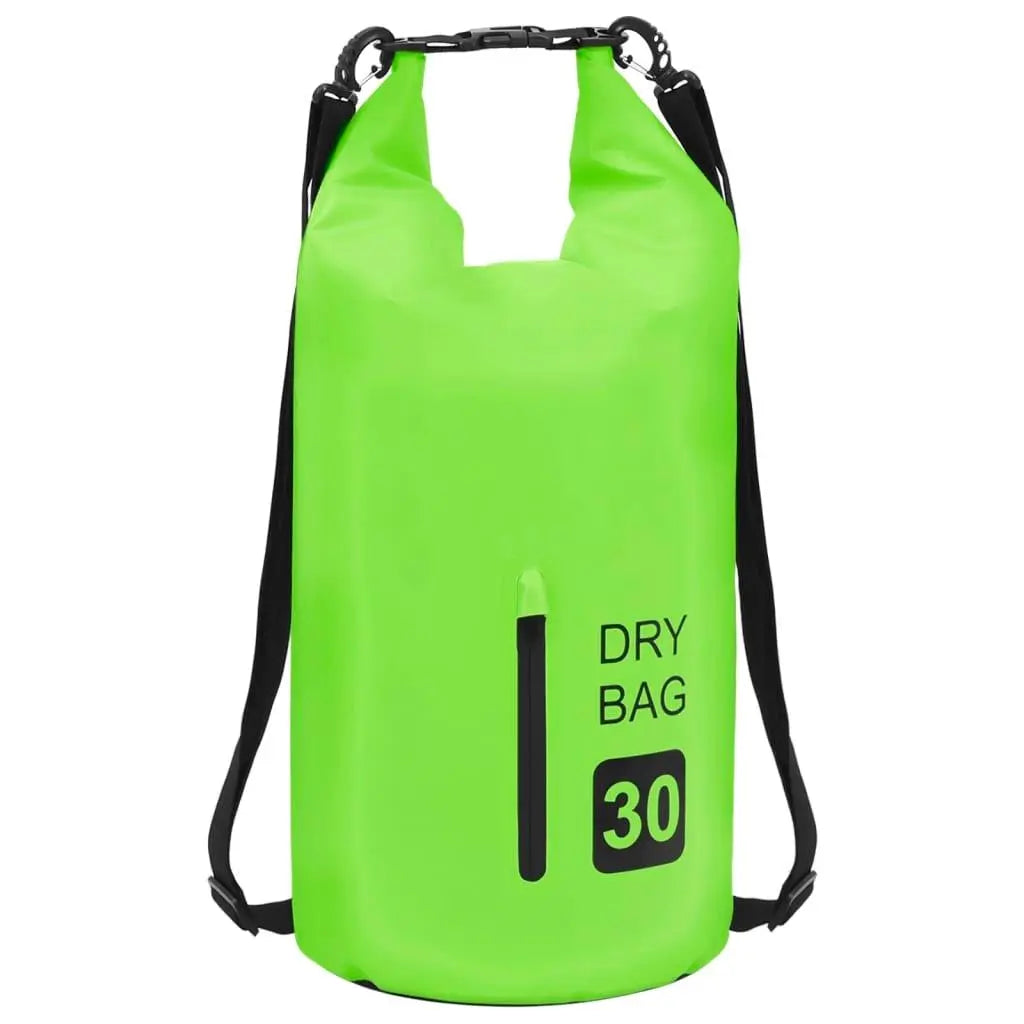 Dry Bag with Zipper Green 7.9 gal PVC at Set Shop and Smile