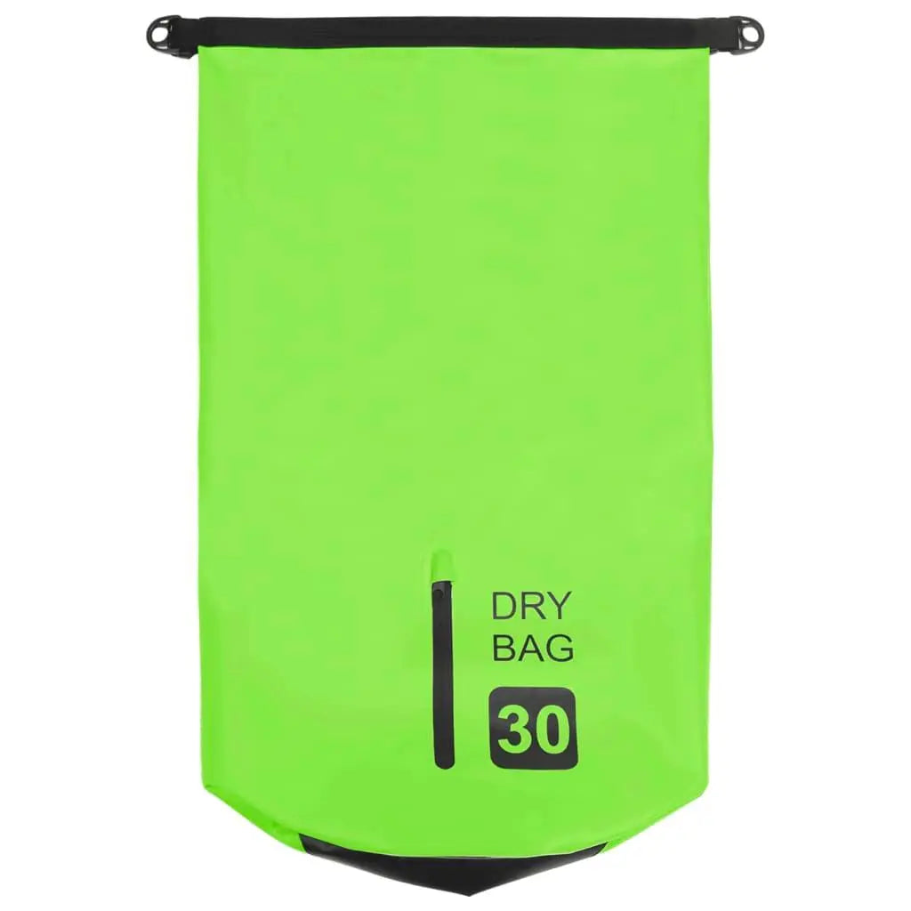 Dry Bag with Zipper Green 7.9 gal PVC at Set Shop and Smile
