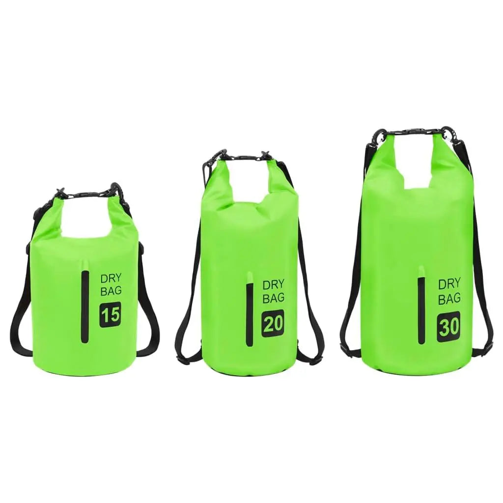 Dry Bag with Zipper Green 7.9 gal PVC at Set Shop and Smile