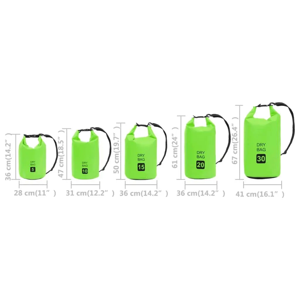 Dry Bag Green 5.3 gal PVC at Set Shop and Smile