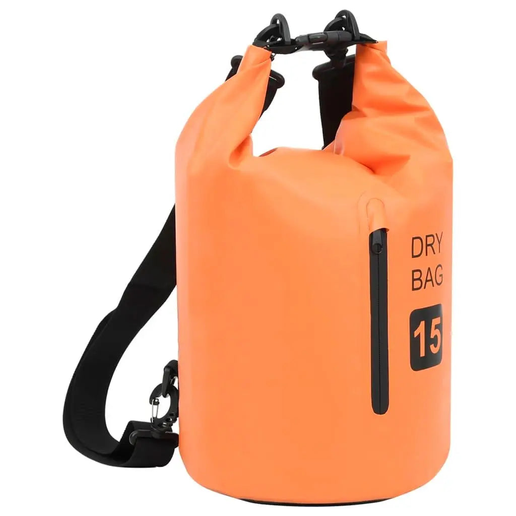 Dry Bag with Zipper Orange 4 gal PVC at Set Shop and Smile