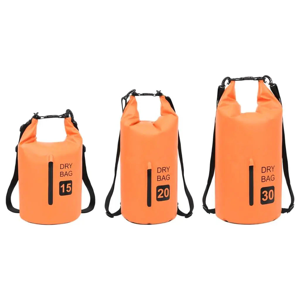 Dry Bag with Zipper Orange 4 gal PVC at Set Shop and Smile