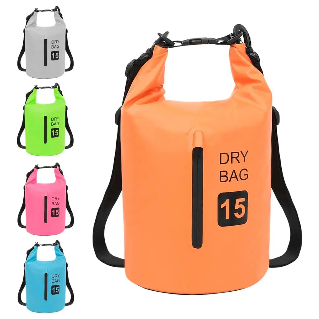 Dry Bag with Zipper Orange 4 gal PVC at Set Shop and Smile