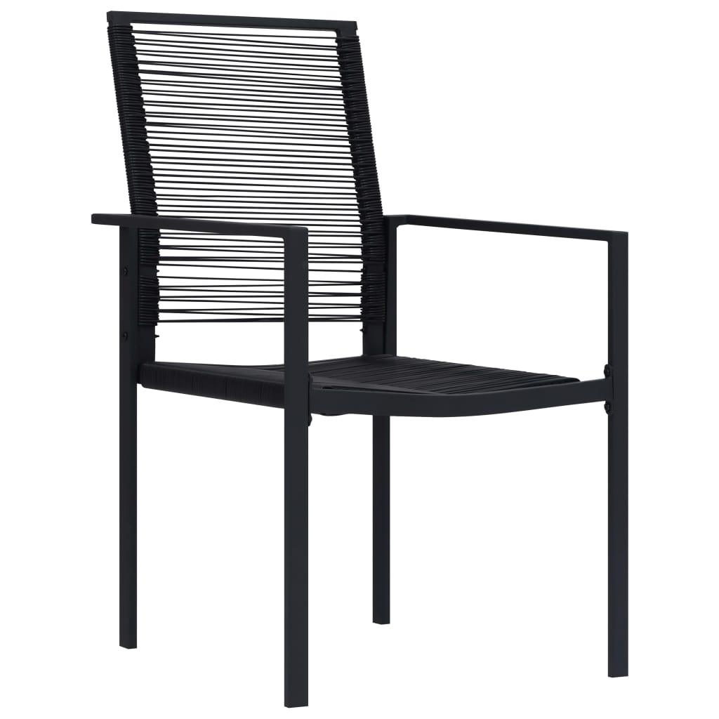 Patio Chairs 4 pcs PVC Rattan Black at Set Shop and Smile