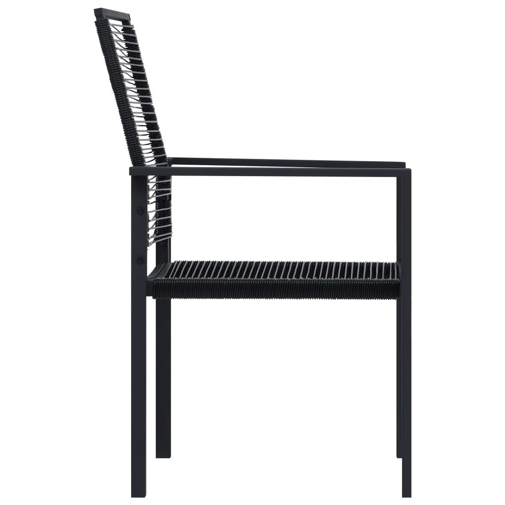 Patio Chairs 4 pcs PVC Rattan Black at Set Shop and Smile