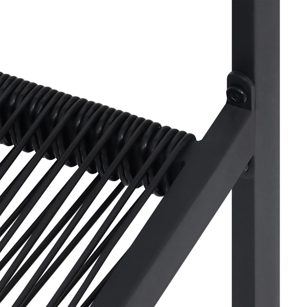 Patio Chairs 4 pcs PVC Rattan Black at Set Shop and Smile