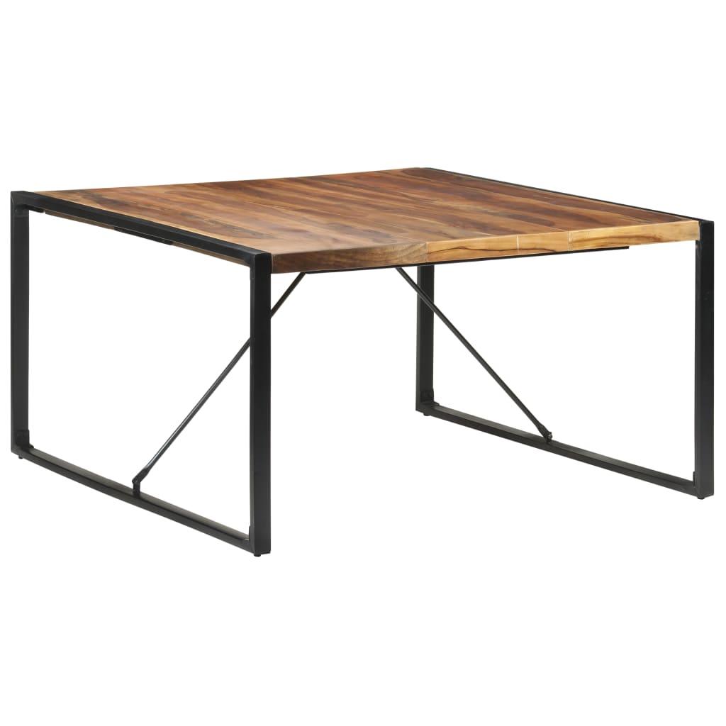 Dining Table 55.1"x55.1"x29.5" Solid Wood with Sheesham Finish at Set Shop and Smile