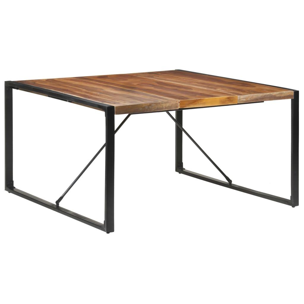 Dining Table 55.1"x55.1"x29.5" Solid Wood with Sheesham Finish at Set Shop and Smile