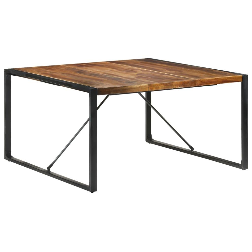 Dining Table 55.1"x55.1"x29.5" Solid Wood with Sheesham Finish at Set Shop and Smile