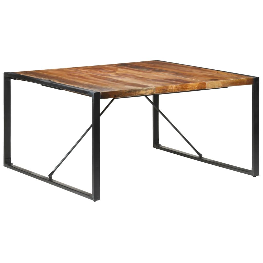 Dining Table 55.1"x55.1"x29.5" Solid Wood with Sheesham Finish at Set Shop and Smile