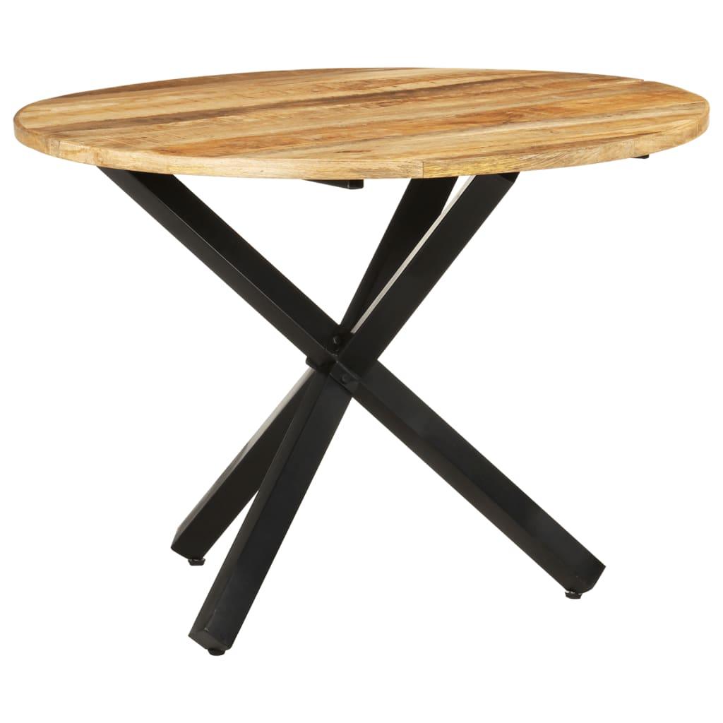 Dining Table Round 39.4"x39.4"x29.5" Rough Mango Wood at Set Shop and Smile