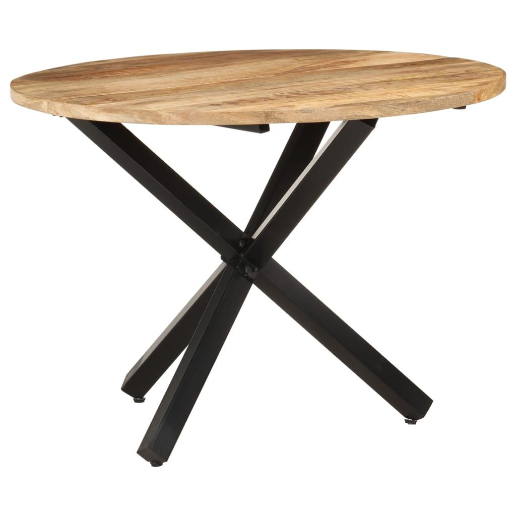 Dining Table Round 39.4"x39.4"x29.5" Rough Mango Wood at Set Shop and Smile