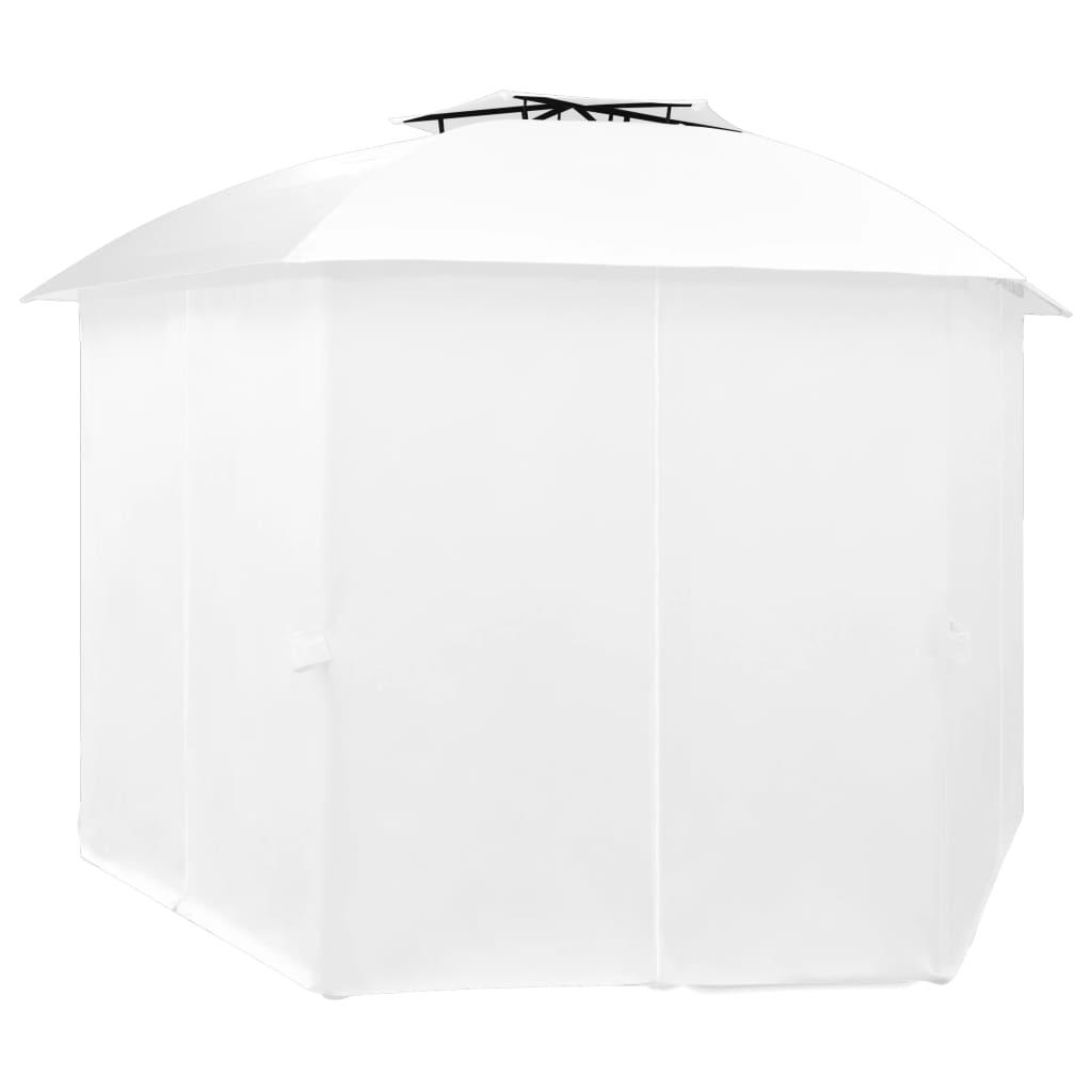 Garden Marquee with Curtains 141.7"x122.8"x104.3" White 0.6 oz/ft² at Set Shop and Smile