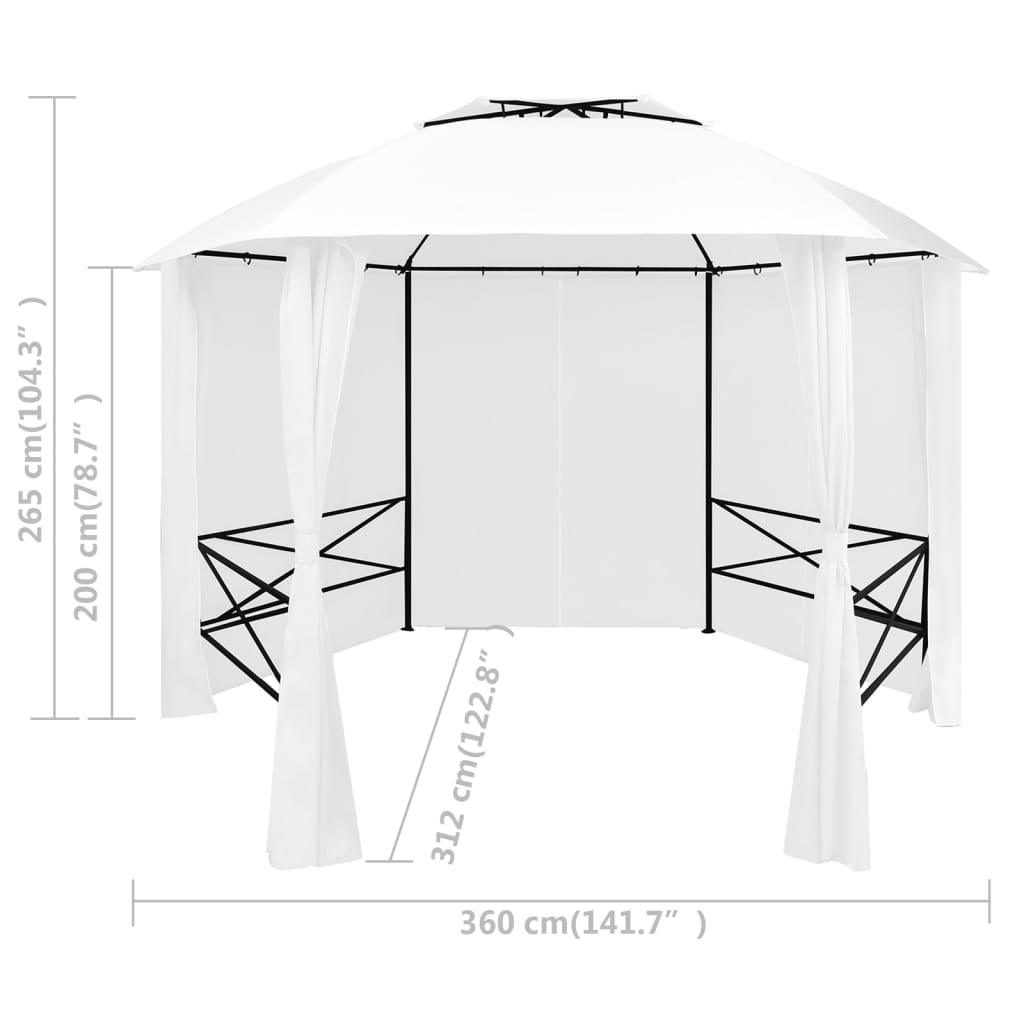 Garden Marquee with Curtains 141.7"x122.8"x104.3" White 0.6 oz/ft² at Set Shop and Smile