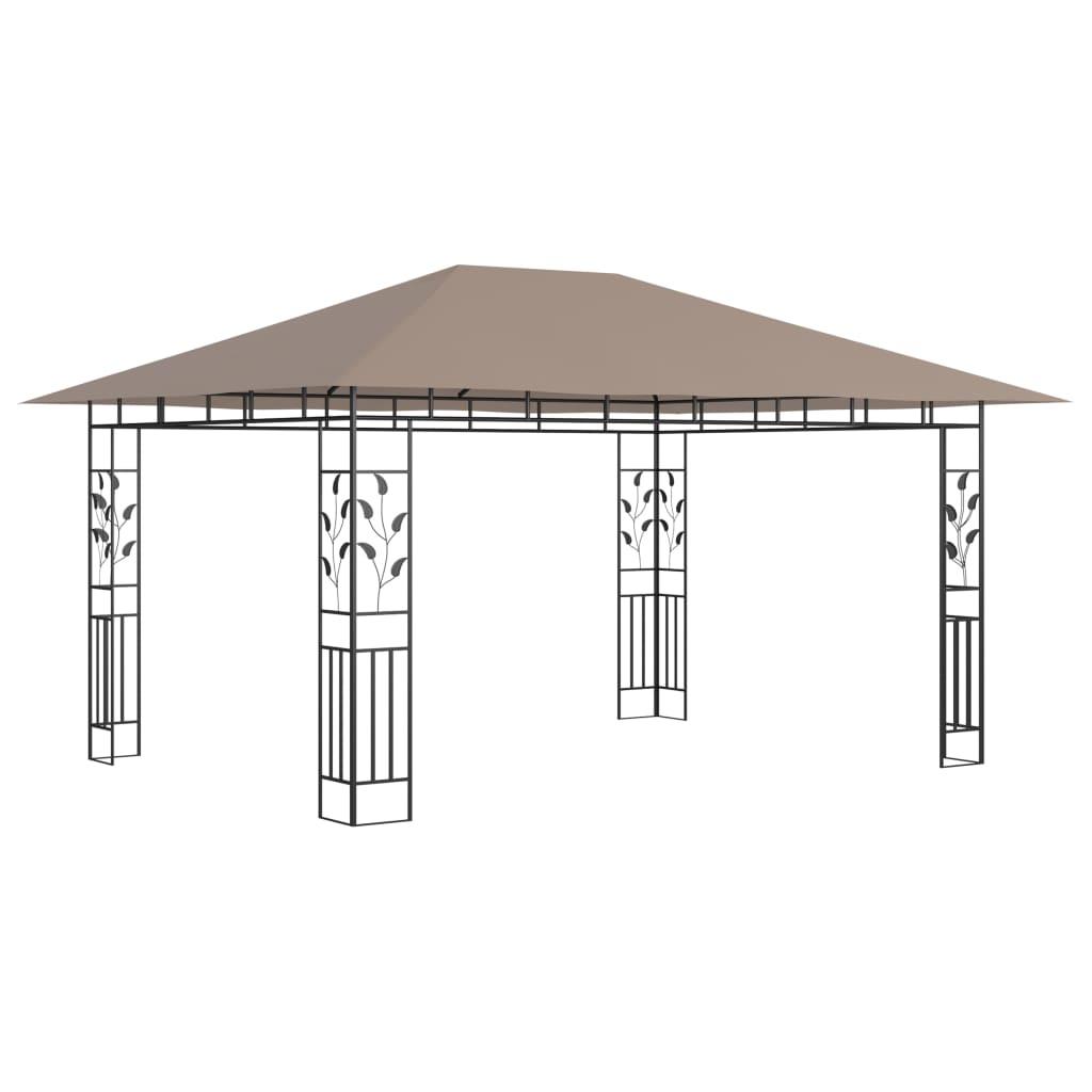 Gazebo with Mosquito Net 13.1'x9.8'x9' Taupe 0.6 oz/ft² at Set Shop and Smile