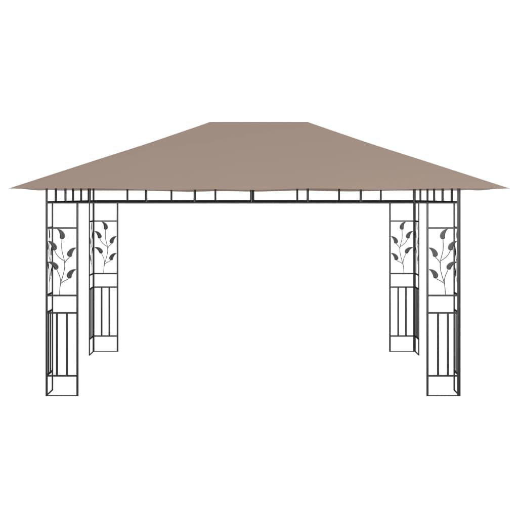 Gazebo with Mosquito Net 13.1'x9.8'x9' Taupe 0.6 oz/ft² at Set Shop and Smile