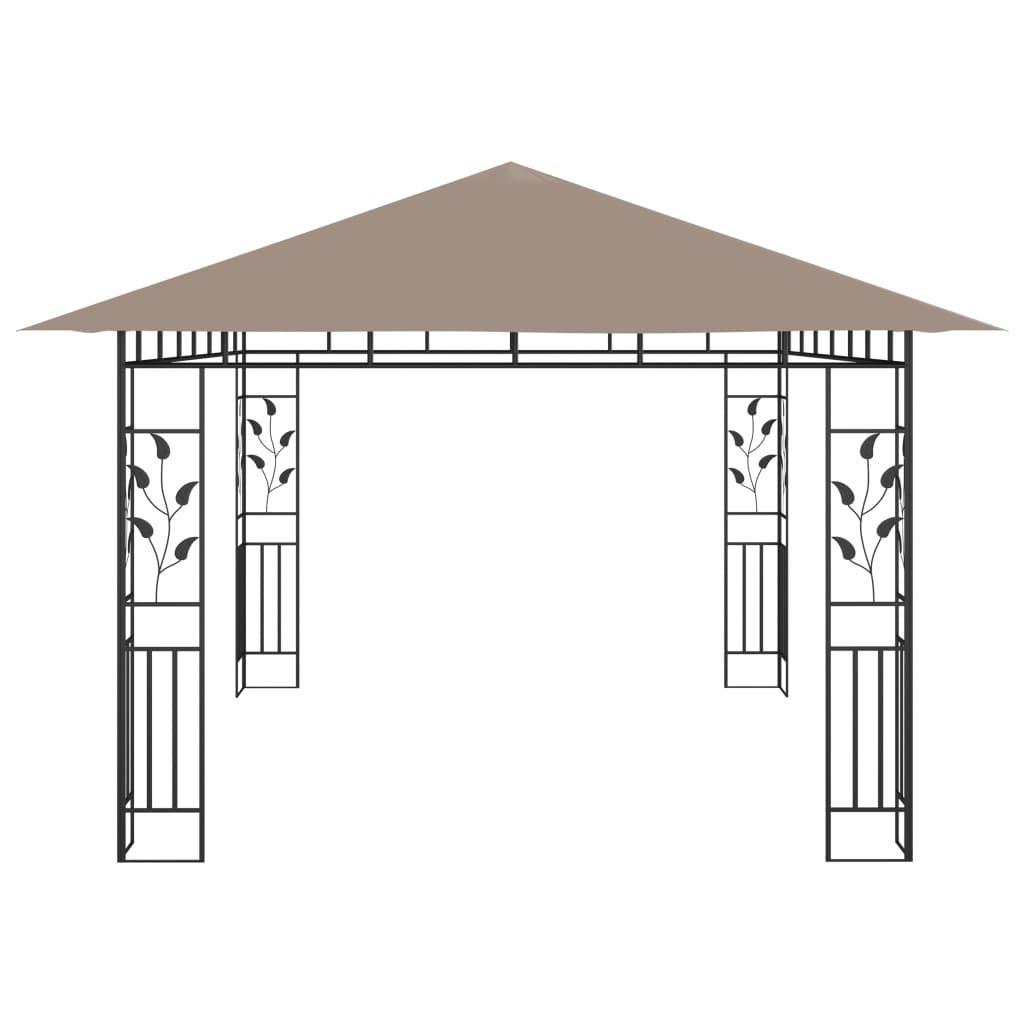 Gazebo with Mosquito Net 13.1'x9.8'x9' Taupe 0.6 oz/ft² at Set Shop and Smile