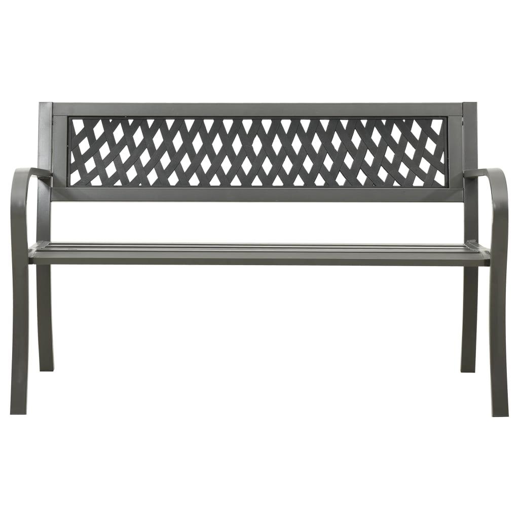 Patio Bench 49.2" Steel Gray at Set Shop and Smile