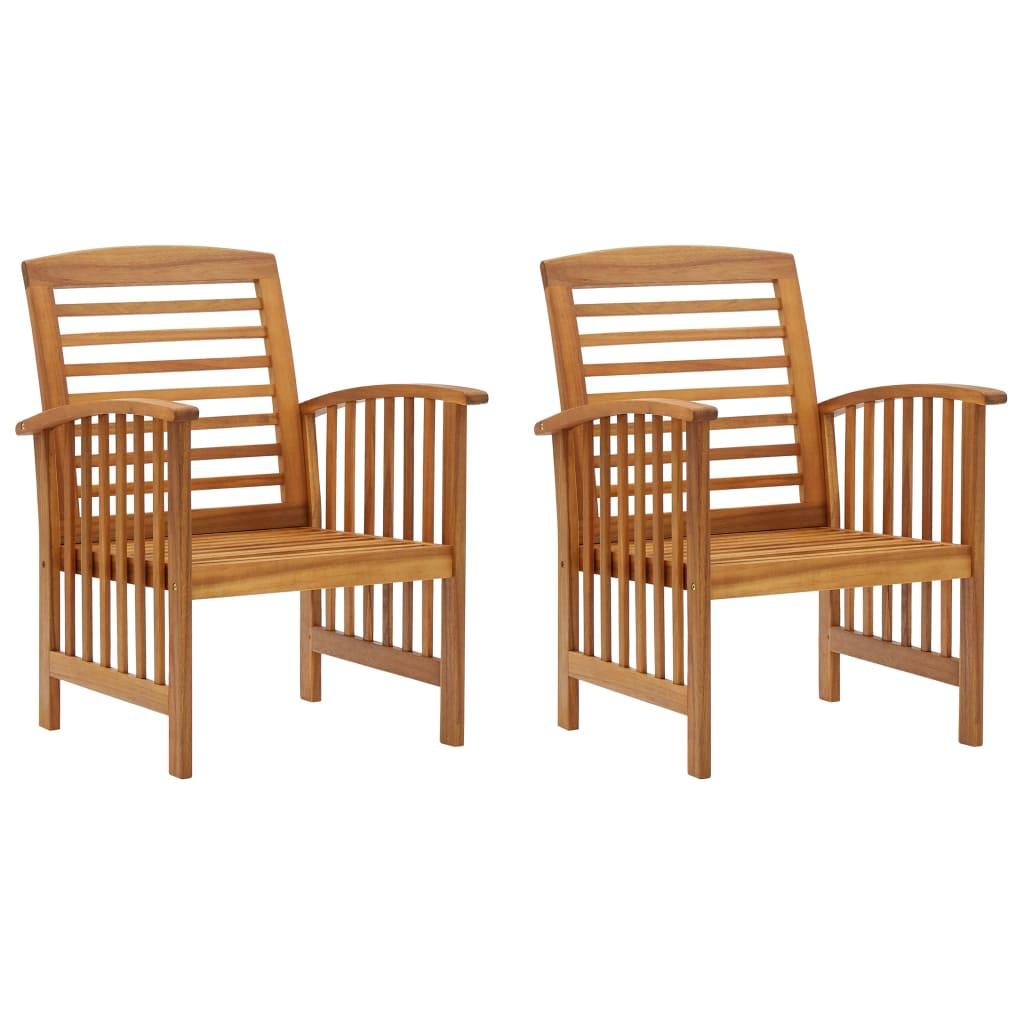 Patio Chairs 2 pcs Solid Acacia Wood at Set Shop and Smile