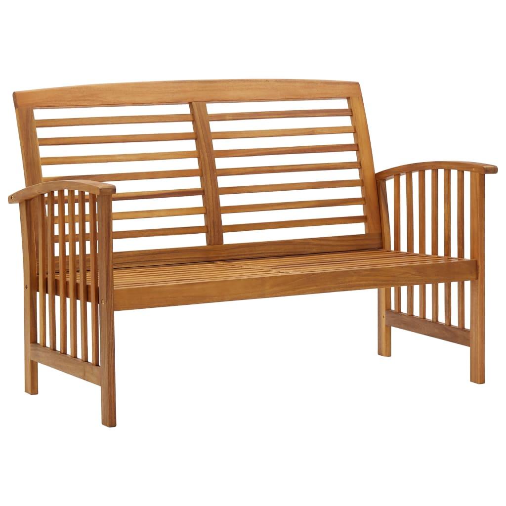 2 Piece Patio Lounge Set Solid Acacia Wood at Set Shop and Smile