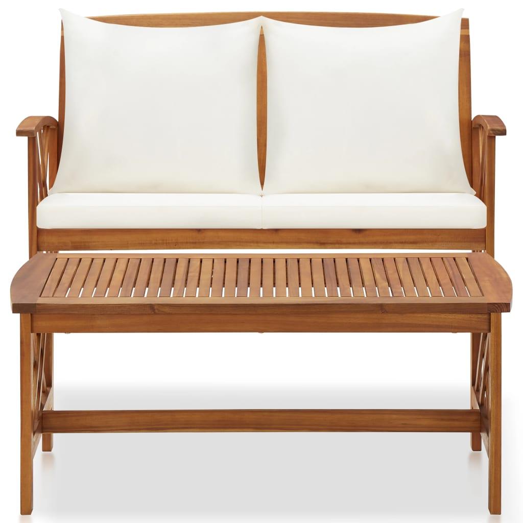 2 Piece Patio Lounge Set with Cushions Solid Acacia Wood at Set Shop and Smile