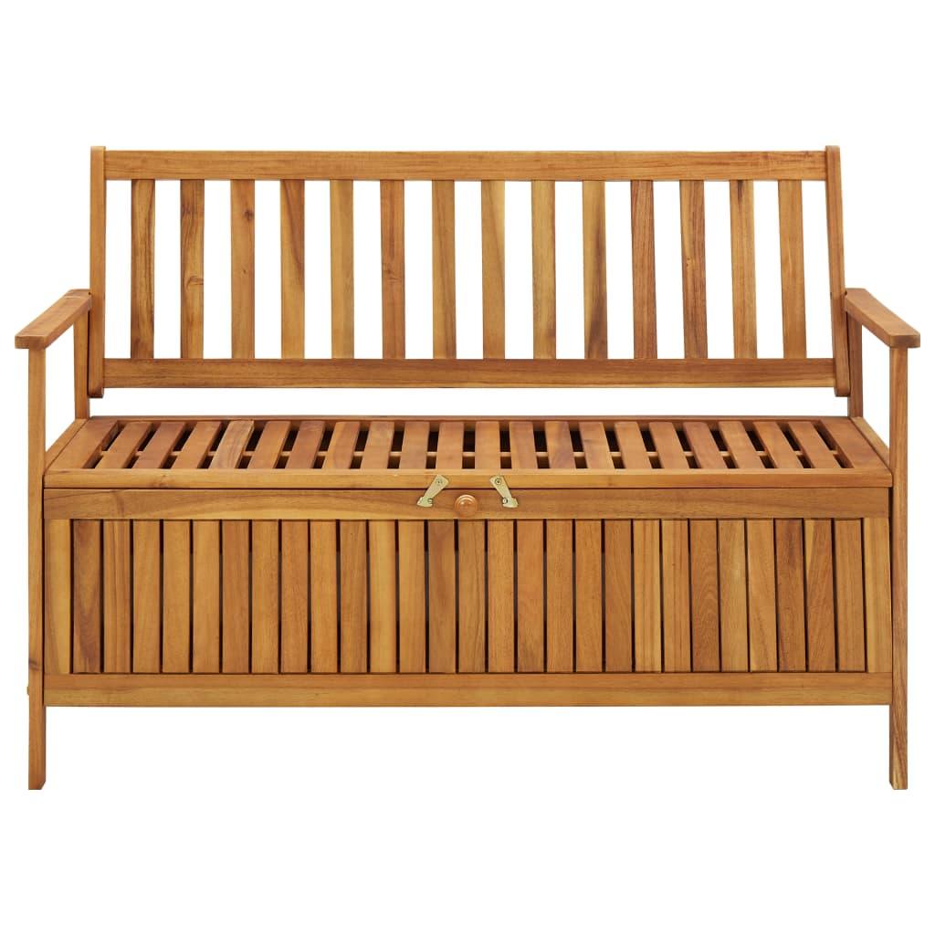 Patio Storage Bench 47.2" Solid Acacia Wood at Set Shop and Smile
