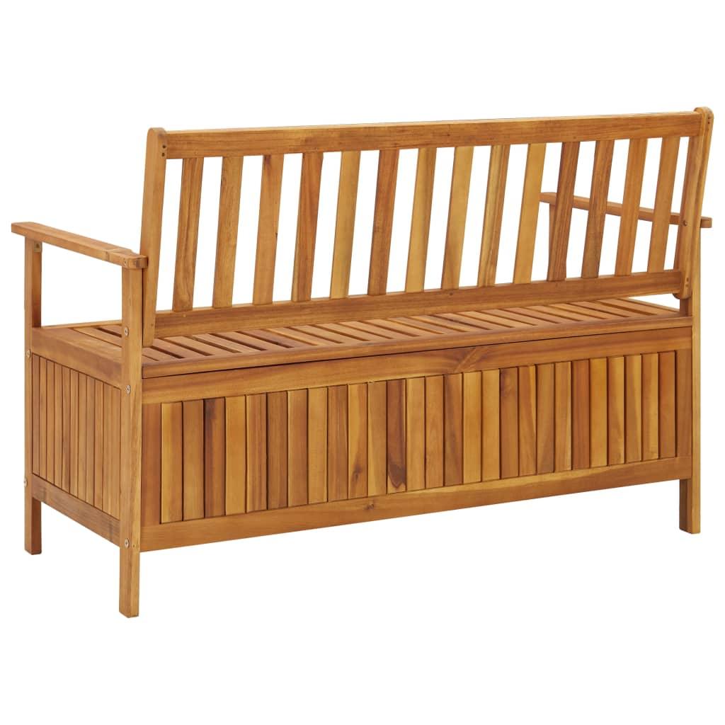 Patio Storage Bench 47.2" Solid Acacia Wood at Set Shop and Smile