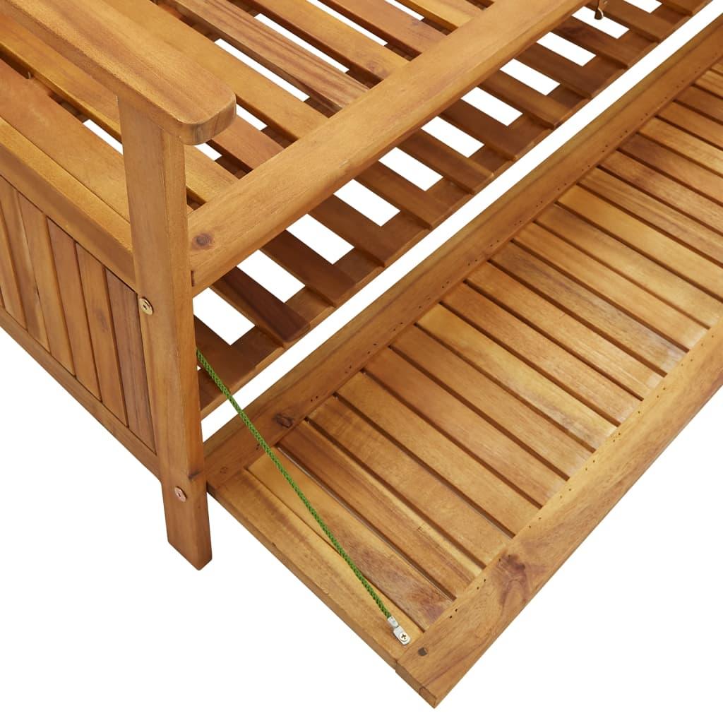 Patio Storage Bench 47.2" Solid Acacia Wood at Set Shop and Smile