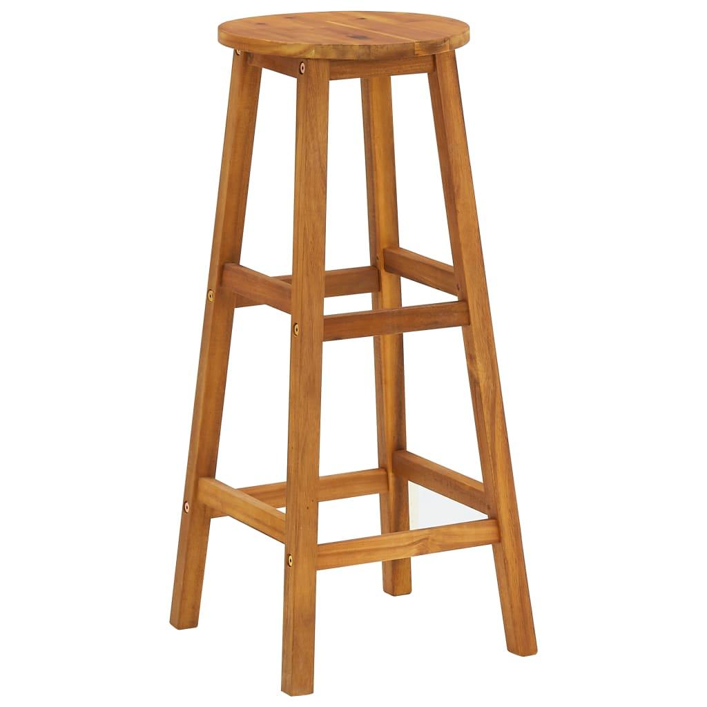 Bar Stools 4 pcs Solid Acacia Wood at Set Shop and Smile