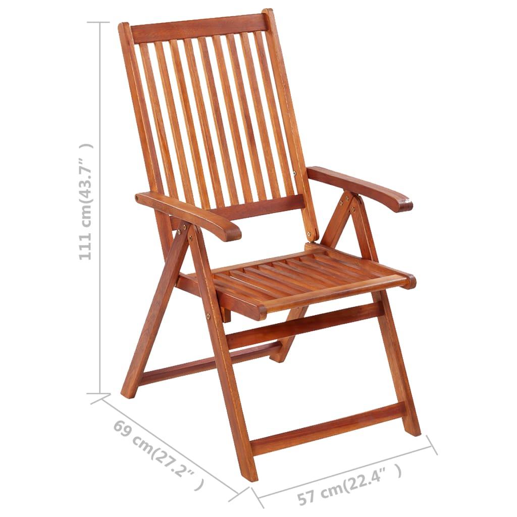 Folding Patio Chairs 3 pcs Solid Acacia Wood at Set Shop and Smile
