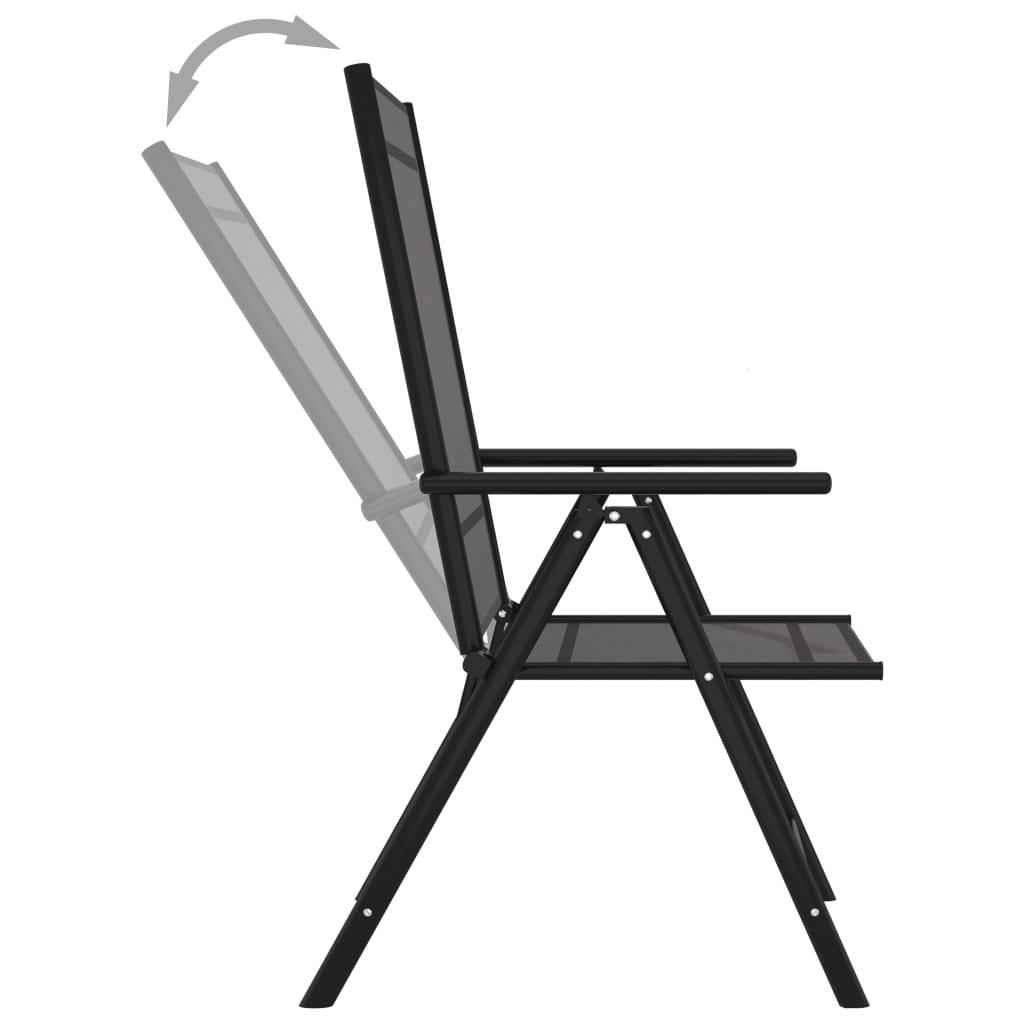 Folding Patio Chairs 6 pcs Textilene Black at Set Shop and Smile