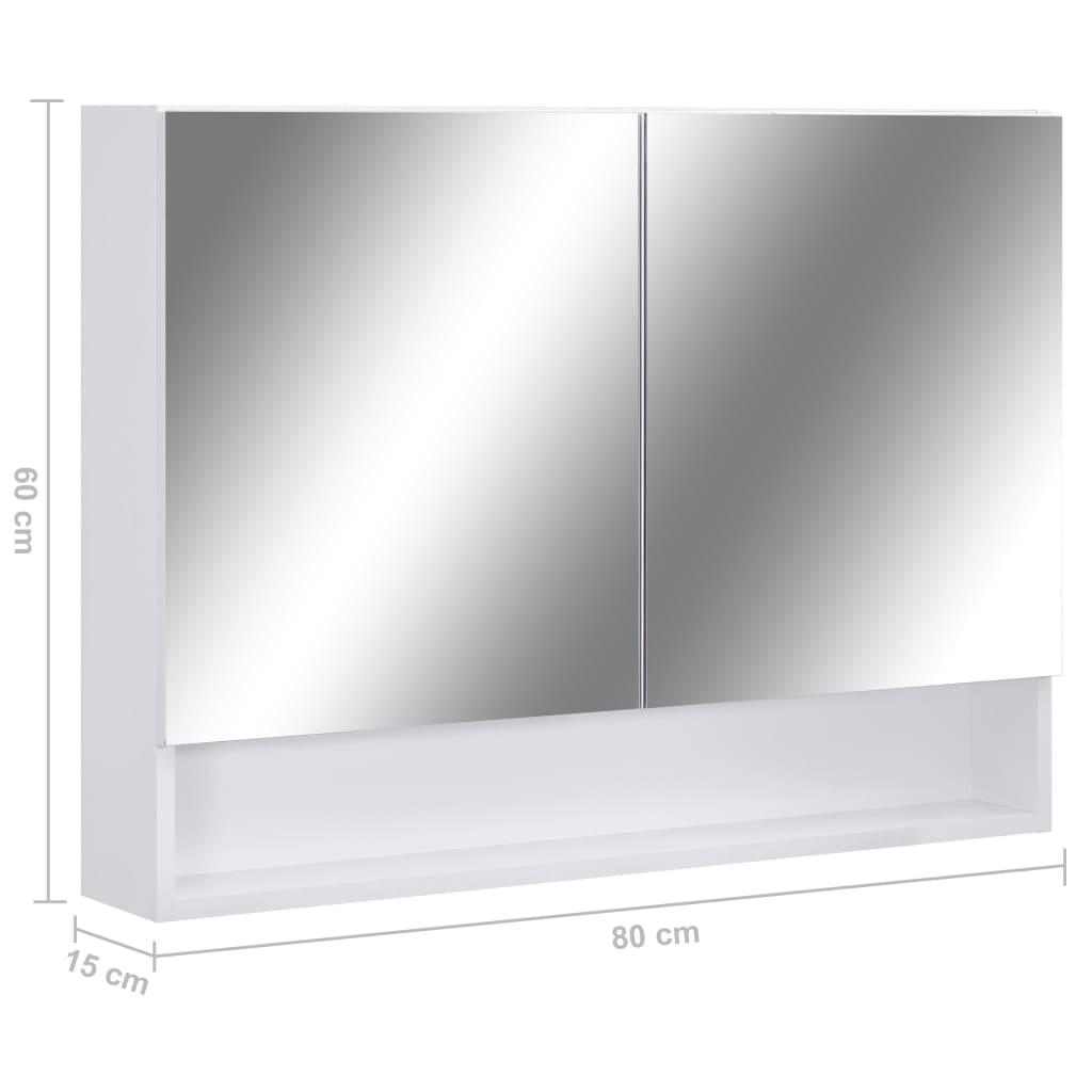 LED Bathroom Mirror Cabinet White 31.5"x5.9"x23.6" MDF at Set Shop and Smile