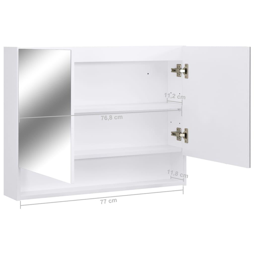 LED Bathroom Mirror Cabinet White 31.5"x5.9"x23.6" MDF at Set Shop and Smile
