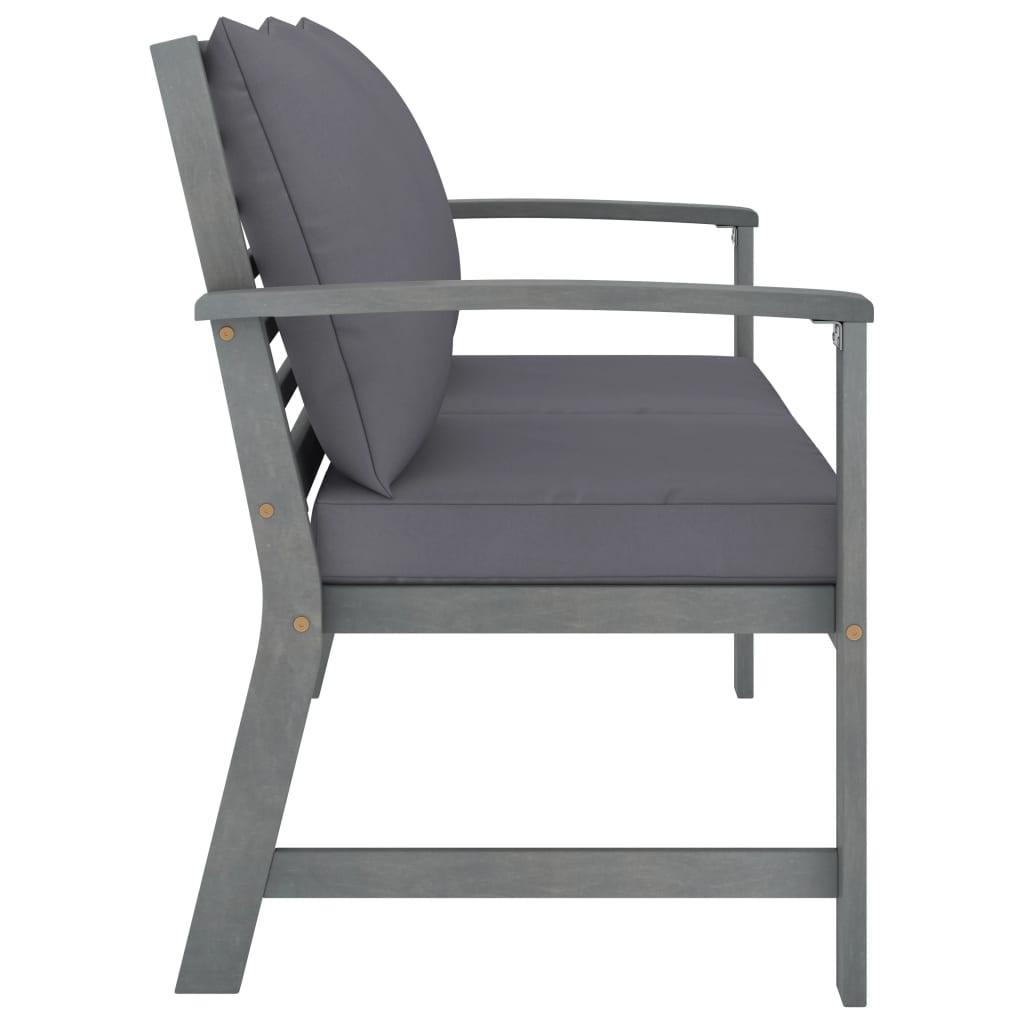 4 Piece Patio Lounge Set with Cushions Solid Acacia Wood at Set Shop and Smile