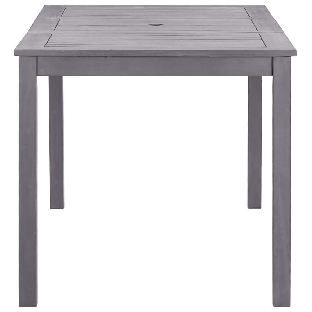 Patio Table Gray Wash 55.1"x31.5"x29.1" Solid Acacia Wood at Set Shop and Smile