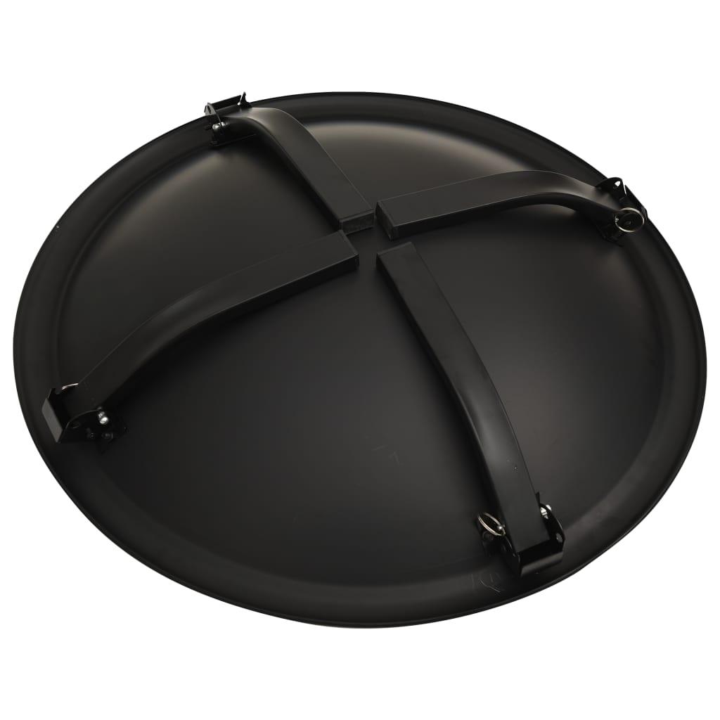 2-in-1 Fire Pit and BBQ with Poker 22"x22"x19.3" Steel at Set Shop and Smile