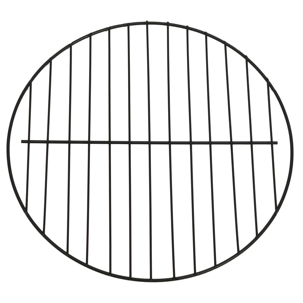 2-in-1 Fire Pit and BBQ with Poker 23.2"x23.2"x23.6" Stainless Steel at Set Shop and Smile