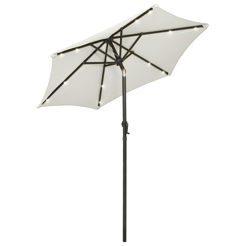 Parasol with LED Lights Sand 78.7"x83.1" Aluminum at Set Shop and Smile