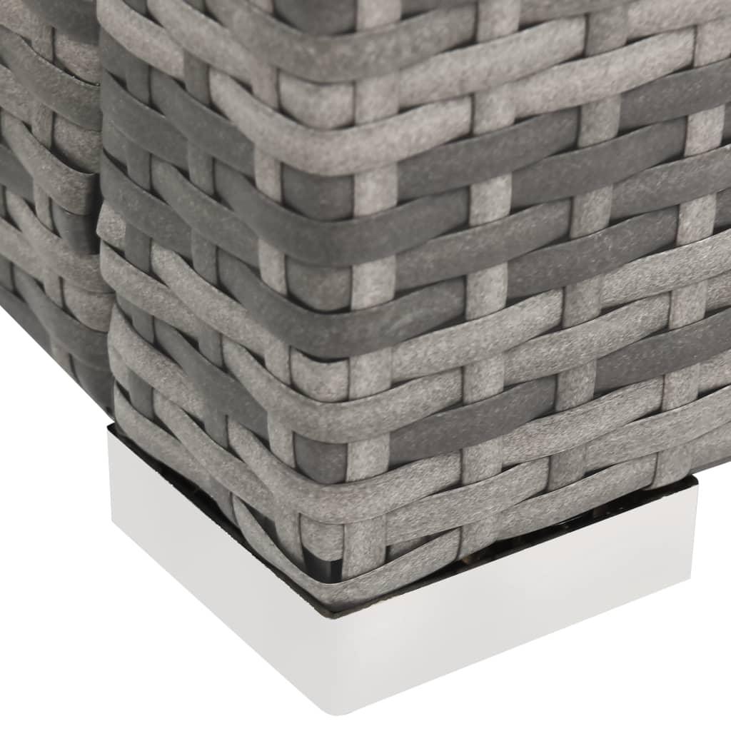 Double Sun Lounger Poly Rattan Gray at Set Shop and Smile