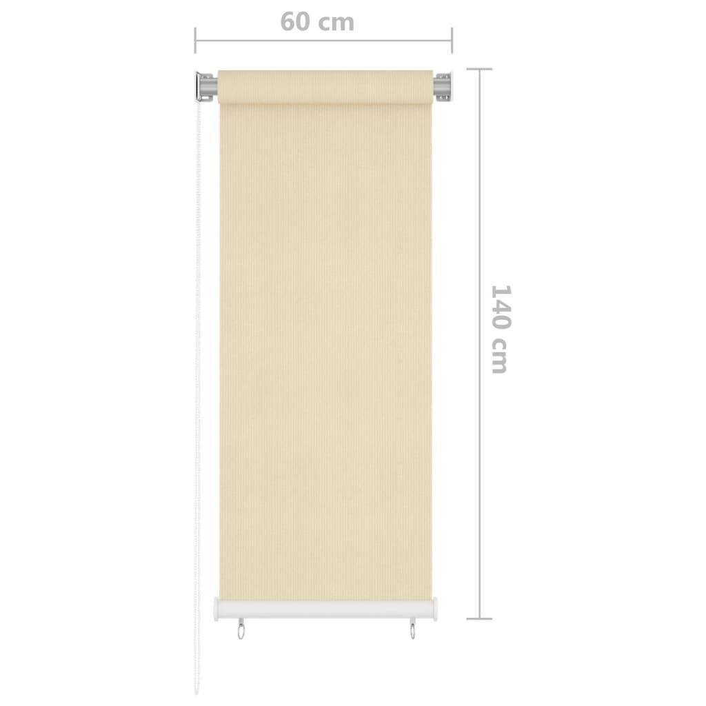 Outdoor Roller Blind Cream 23.6"x55.1" HDPE at Set Shop and Smile