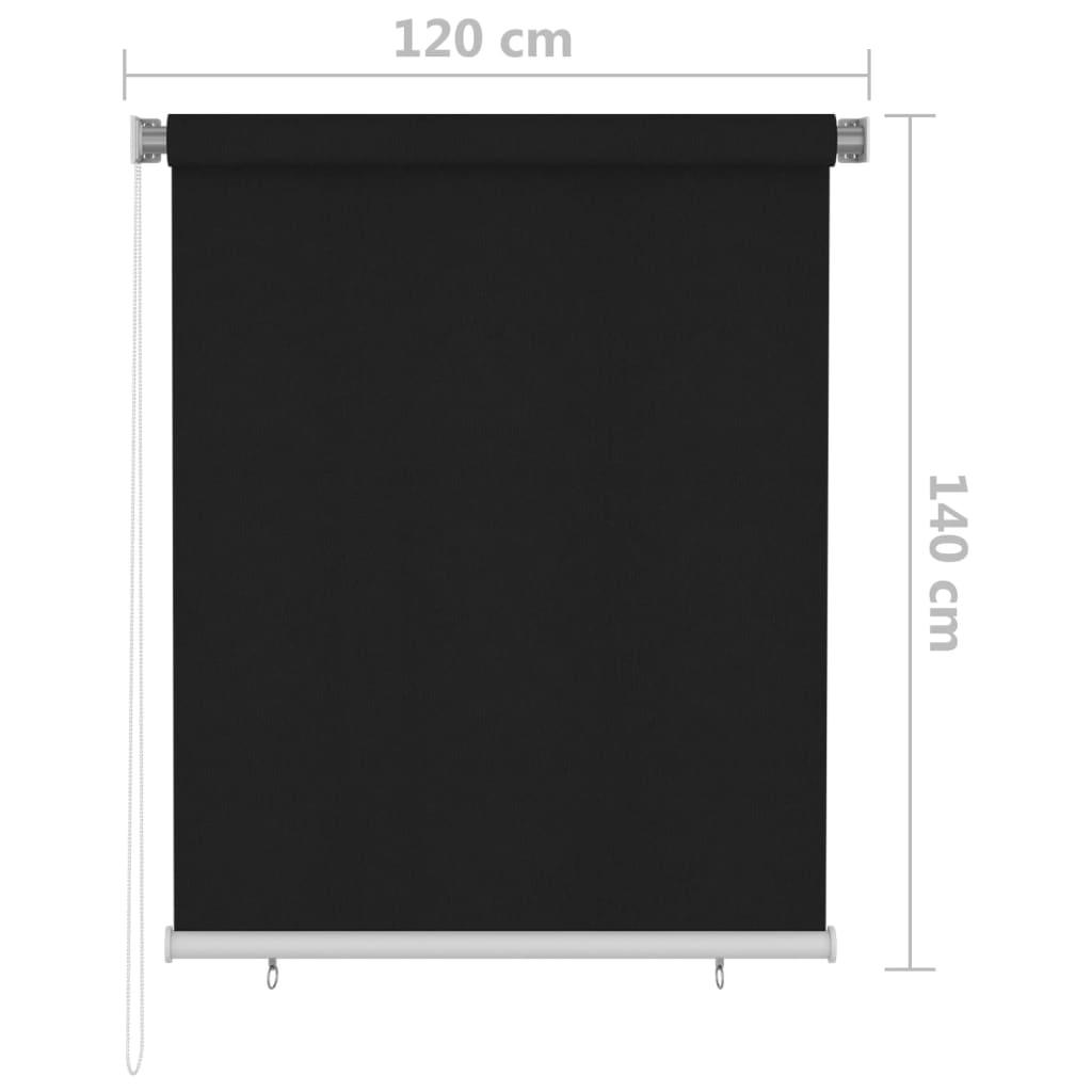 Outdoor Roller Blind 47.2"x55.1" Black at Set Shop and Smile