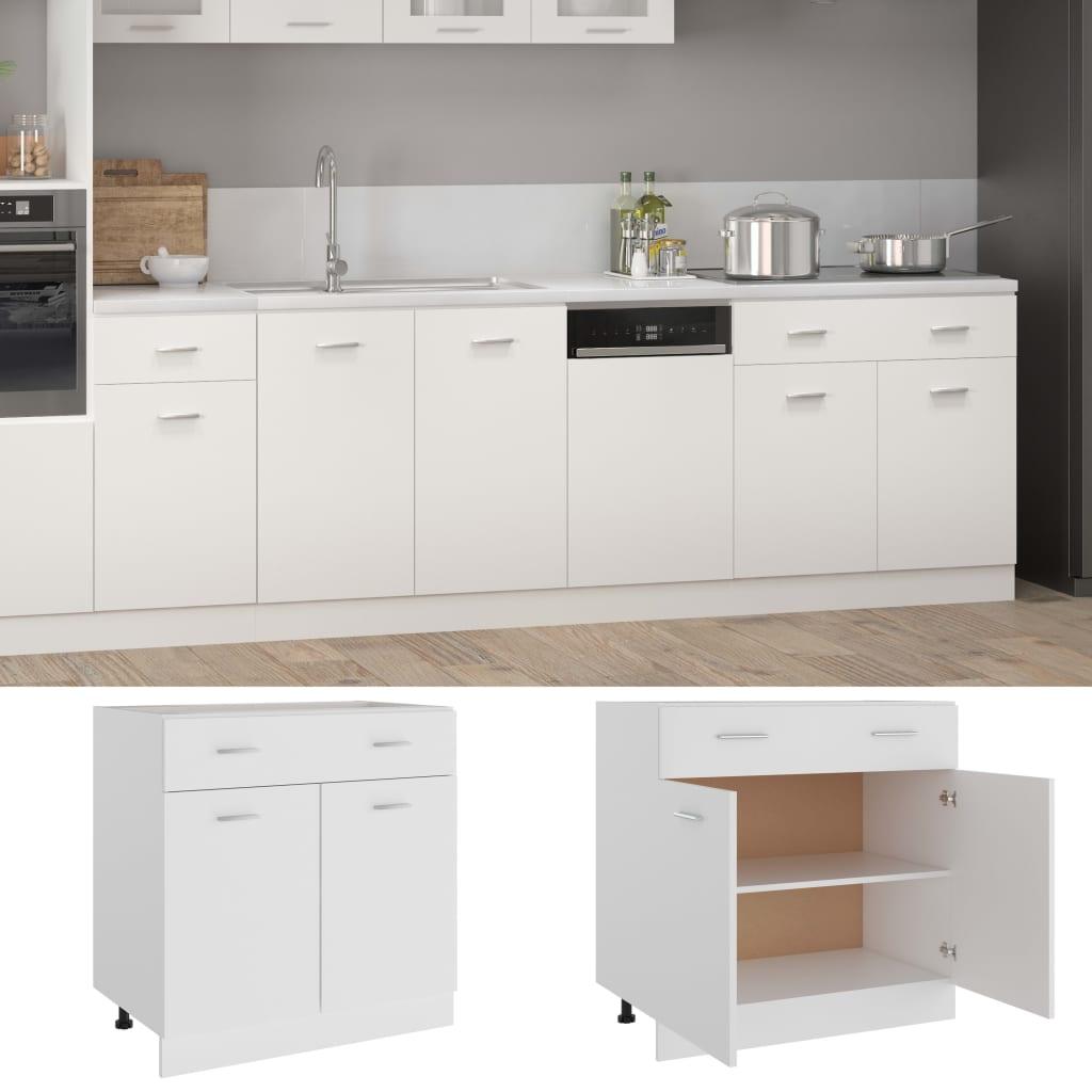 Drawer Bottom Cabinet White 31.5"x18.1"x32.1" Engineered Wood at Set Shop and Smile