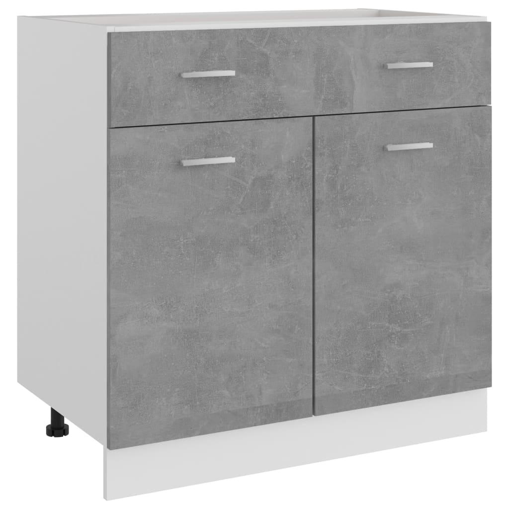 Drawer Bottom Cabinet Concrete Gray 31.5"x18.1"x32.1" Engineered Wood at Set Shop and Smile