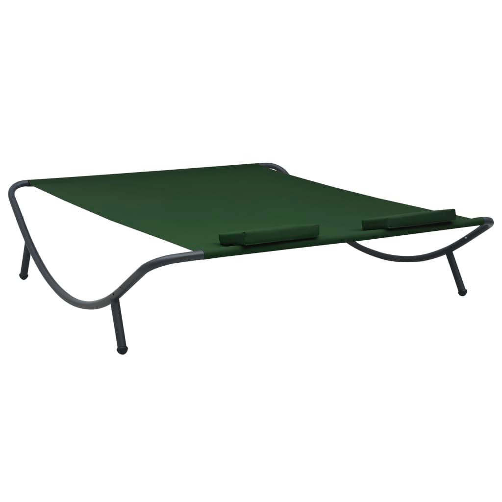 Patio Lounge Bed Fabric Green at Set Shop and Smile