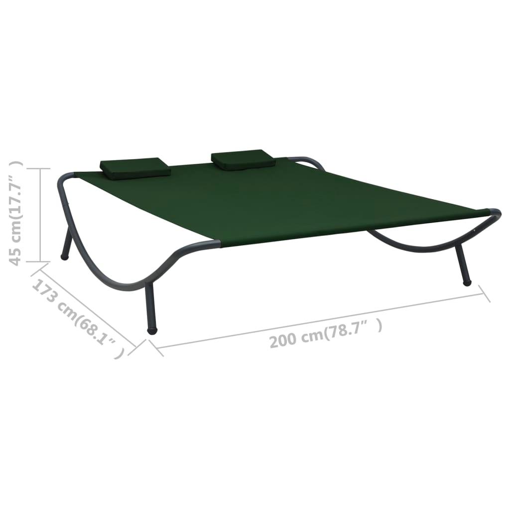 Patio Lounge Bed Fabric Green at Set Shop and Smile