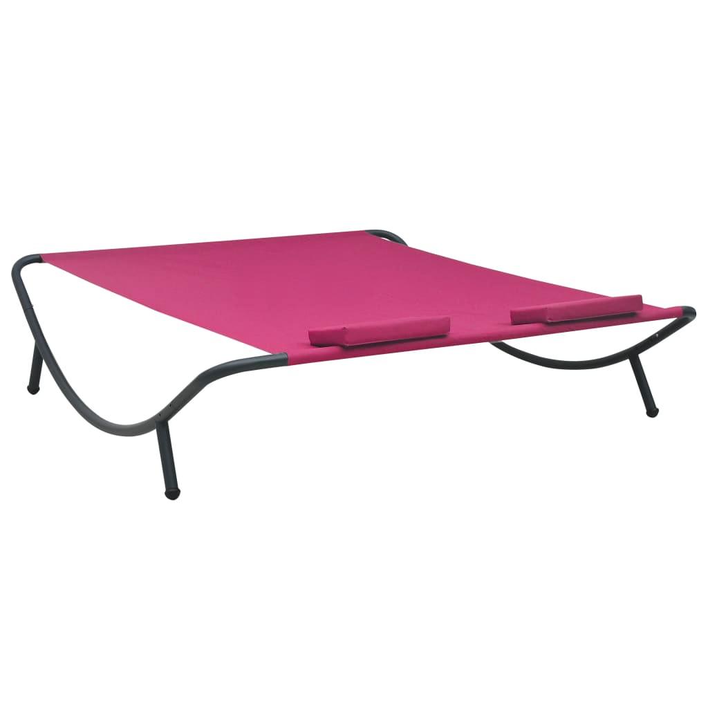 Patio Lounge Bed Fabric Pink at Set Shop and Smile