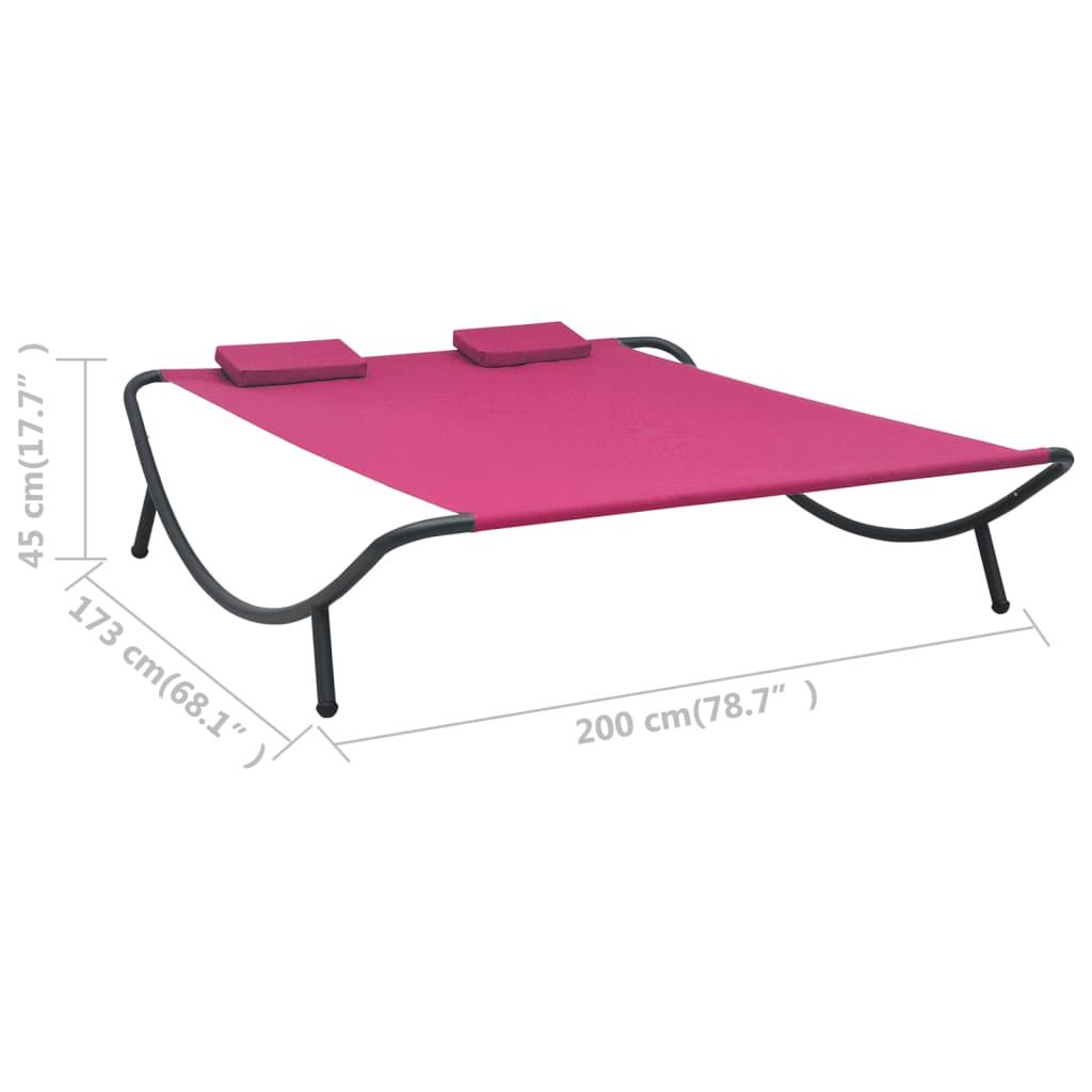 Patio Lounge Bed Fabric Pink at Set Shop and Smile