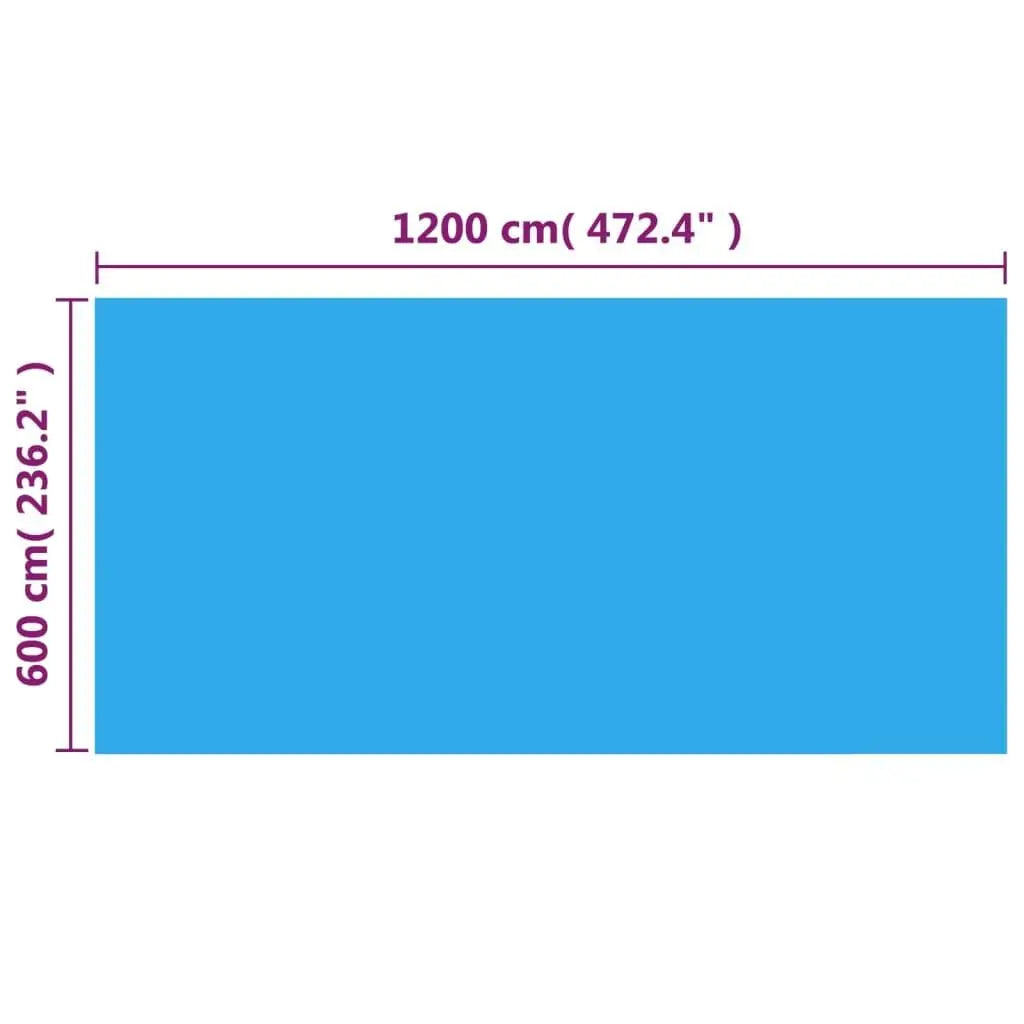 Rectangular Pool Cover 472.4"x236.2" PE Blue at Set Shop and Smile