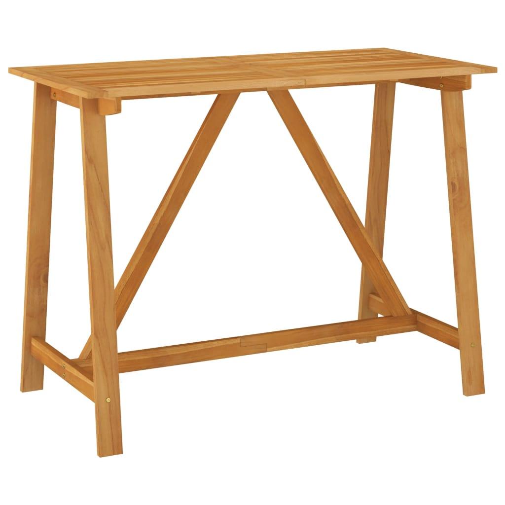 Patio Bar Table 55.1"x27.6"x40.9" Solid Acacia Wood at Set Shop and Smile