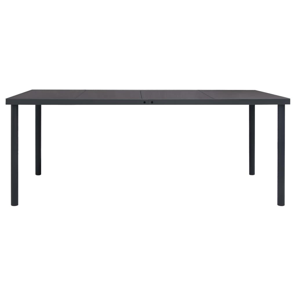Patio Dining Table Anthracite 74.8"x35.4"x29.1" Steel at Set Shop and Smile